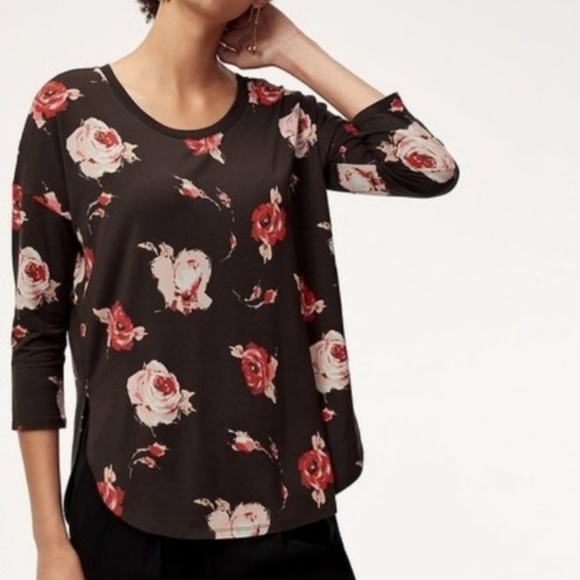Babaton floral 3 quarter sleeve top - Picture 1 of 9